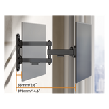 LDA40-223 - Brateck Soporte de Pared Articulado para Pantallas / VESA 75x75 a 200x200 / Hasta 43 Pulgadas