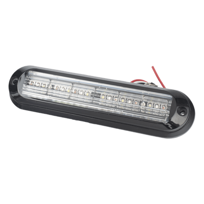 XLT1835RBA - Luz Auxiliar Ultra Brillante / 18 LEDs 3W / IP67 / Rojo/Azul/Ambar / 142.6x36x14mm / 10-30VDC / 0.47x0.12x0.05ft