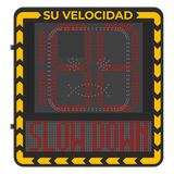 YJP7681-188-NR - Display LED para Control de Velocidad / Alcance Visual 100 m (328 ft) / Indicación por Código de Colores / IP66 / Wi-Fi y Ethernet / Radar Compatible