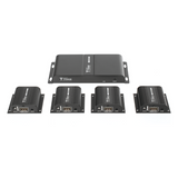 TT714PRO - Kit Divisor y Extensor HDMI (Extender Splitter)  / Divide 1 Fuente HDMI a 4 Pantallas / Extiende la señal HDMI hasta 40 m / Resolución 1080P @ 60 Hz / Cat 6/6a/7 / Cero Latencia / Salida Loop en el Tx / IR / Alimente solo el Tx (PoC).