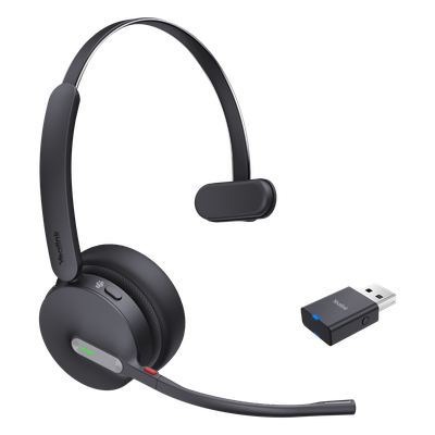WH64-HYBRID-MONO-TEAMS - Diadema Inalámbrica / DECT + Bluetooth Híbrido / Mono / Alcance 150 m (492 pies) / 32 h Autonomía / Certificación Teams / Busylight