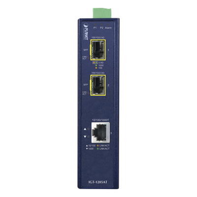 IGT-1205AT - PLANET IGT-1205AT convertidor de medio 1000 Mbit/s Azul