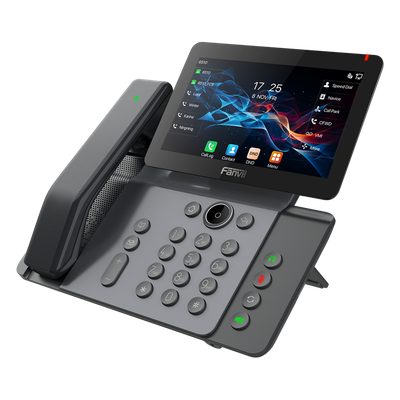 V66-PRO - Teléfono IP Ejecutivo / 20 Líneas SIP / Pantalla Táctil IPS 7" / Wi-Fi 6 / Bluetooth 5.4 / Handset Inalámbrico / PoE / Gigabit Dual Ethernet
