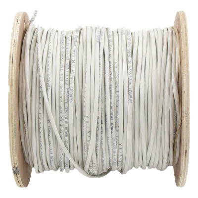 3221-5012 - Carrete de 152 Metros (500 Pies) de Cable / 2 x 16 AWG / Blindado / Plenum / Color Blanco / Para Aplicaciones de Audio, Seguridad y Control