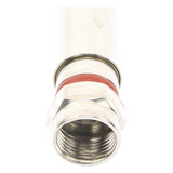 TT-CON-510-RG6 - Conector F Macho / Compresión en Línea / Cable RG-6 / Cuerpo Bronce Niquelado / Contacto Oro / Aislante Teflón