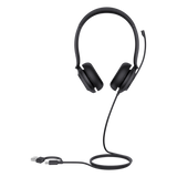 UH35-DUAL-TEAMS-USB-C/A - Diadema USB Profesional / Cancelación de Ruido 60% / Altavoz 35 mm / Micrófono Dual / Luz de Ocupado / Diseño Ergonómico