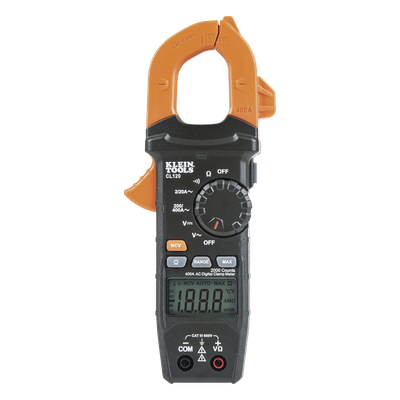 CL-120 - Amperímetro Digital de Gancho / 400 A CA / Rango Automático / NCVT Integrado / CAT III 600 V / Resistente a Caídas 2 m (6.6 ft)