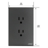 JTL-G7724 - Placa con 2 Toma  Corriente Duplex 2P Y T 10 - 15 A 127 V 60 Hz