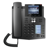 X4 - Teléfono IP empresarial para 4 líneas SIP con 2 pantallas LCD, 6 teclas BLF/DSS, conferencia de 3 vías, PoE