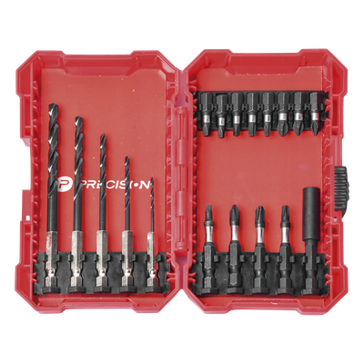 PST-C010-02 - Precision Juego de Puntas y Brocas / 18 Piezas / Entrada Hexagonal 1/4" PST-C010-02