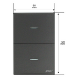 JTL-G7705 - Placa con 2 Interruptores Sencillos  10 A 127 V  60 Hz.