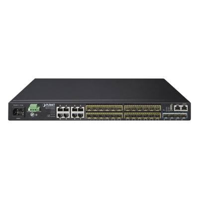 XGS3-24242-V3 - Switch Core Capa 3 / 24 SFP 100/1000X / 8 RJ45 Gigabit Compartidos / 4 SFP+ 10G / 95.23 Mpps / 1.44 x 0.79 x 0.14 pies