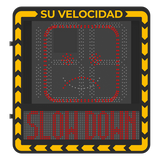 YJP7681-188-RR - Radar Medidor de Velocidad / Detección 100 m (328.1 ft) / 32 Objetivos / 3 Carriles / Pantalla LED 3000 cd/m² / IP66 / Ethernet