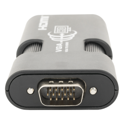 TT350MINI - MINI Adaptador de VGA a HDMI /  Resolución 1920x1080 @ 60Hz / Jack de audio de 3.5mm / Soporta alimentacion  por Micro USB