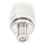 TT-CON-540 - Adaptador Coaxial RF / N Macho a F Hembra / Montaje en Línea / Bronce Niquelado / Contacto Oro / Teflón / -20℃ a 80℃