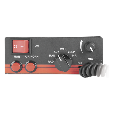 X-ELS-200 - Sirena Electrónica Vehicular / 200W / 120dB / 5 Tonos / Micrófono Uso Rudo / Interconexión Radio