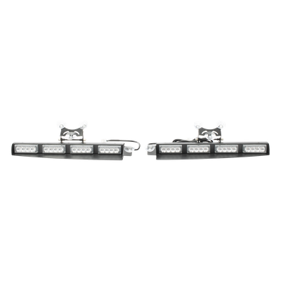XLL107RB - Luz de Visera LED / 32 LEDs de 3W / 22 Patrones Configurables / 96W / 12 VCC / Interior Rojo/Azul