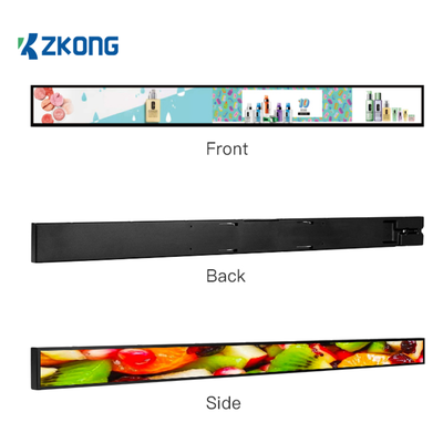 ZKL231 - Display Electrónico de Estantes / 23.1 Pulgadas / LCD Estirado 1920x158 / Android 4.4.2 / Brillo 400 Nits / Wi-Fi Dual Band / USB Type-C y MicroUSB / Consumo 45W