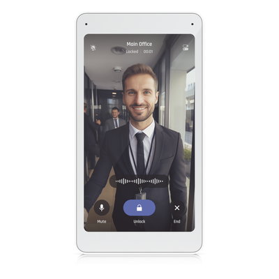 UA-INTERCOM-VIEWER - Monitor de Intercomunicador IP / Pantalla Táctil 5" / PoE / Ethernet 10/100 Mbps / Montaje en Pared / 300 Nits / Audio Bidireccional