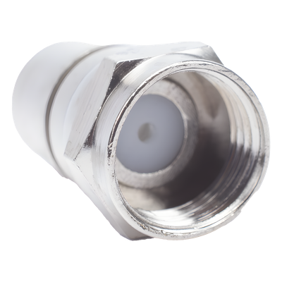 TT-CON-537 - Conector F Macho / Plegable con PIN / Cable RG-6 / Cuerpo Bronce Niquelado / Contacto Oro / Aislante Teflón