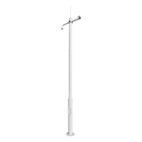 XGA-POLE-3M - Poste Seccionado para Cámara PTZ / 3 m (9.8 ft) de Altura / 3 Secciones de 1 m / Base de Cimentación 330 mm / Soporte PTZ 48.5 mm / Sellos Impermeables / Color Negro