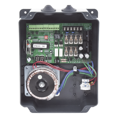 XBS-PK03-CBOX - Cuadro de Mando / 110VAC / 24VDC / 12x24x32 cm / 4.7x9.4x12.6 in / 2 Controles XBT23