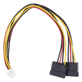 101-502-385 - Cable Doble de Corriente SATA / Compatible con DVR's epcom / HIKVISION / 25 cms de Longitud