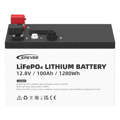 LFP100EP128V2 - Epever Batería LiFePO4 / 12.8 Vcc / 100 Ah LFP100EP128V2