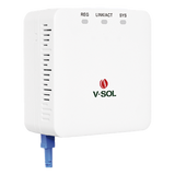 V2801-SC - ONU Bridge EPON/GPON / 1 Puerto SC/UPC / 1 Puerto LAN Gigabit / Roseta Integrada / 91x91x41 mm / 4W
