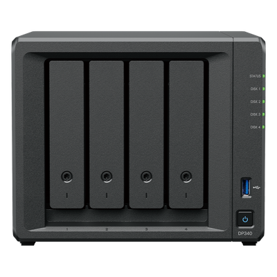 DP340 - Synology Dispositivo de Protección de Datos / 14.5 TB Capacidad de Respaldo / RAID 5 con 4 HDD