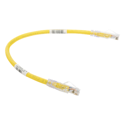 UTPSP1YLY - Cable de Parcheo UTP Cat6 / 24 AWG / CM / 0.3 m (1 pie) / Amarillo
