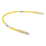 UTPSP1YLY - Cable de Parcheo UTP Cat6 / 24 AWG / CM / 0.3 m (1 pie) / Amarillo