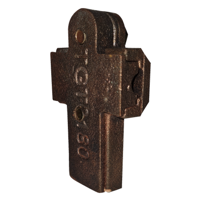 TG-T-0180 - Conector Tipo T Mecánico / Bronce / Calibre 1/0 a 4/0 AWG / 2 Tornillos Hexagonales 5/16' x 3/4' / 70 g / Compatible Franklin y Faraday