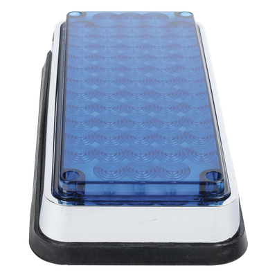 X-LTE-295-B - Luz de Advertencia LED / 66 LED / 7x3" / 12 VCC / 10 Patrones de Destello / Montaje Permanente / Color Azul