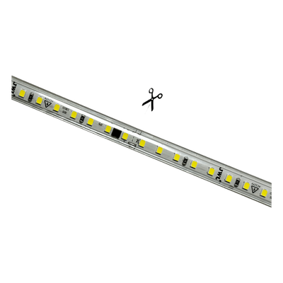 JLML-2835-07B - Manguera LED Luminosa Blanca de Resina Transparente y Flexible / Para uso Interior o Exterior / Carrete de 50 m/ 110V CA  4.2 A/ 500 W Potencia / T.C.C. 6500 K.