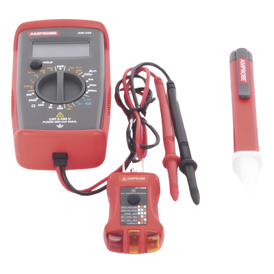 PK-110 - Amprobe Kit de Prueba Eléctrica / Multímetro Digital / Detector de Tensión sin Contacto PK-110
