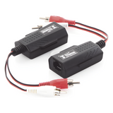 TT2001A - Balun Extensor de Audio / 800 m (2625 pies) / RCA a RJ45 / CAT5-6 / Protección TVS Grado 3 / 60 dB Rechazo Diafonía