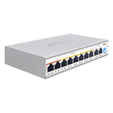 WI-PCES210G - Switch PoE Administrable en la Nube / 8 Puertos 10/100 Mbps PoE / 2 Puertos Uplink Gigabit / Presupuesto PoE 100 W / Alcance PoE 250 m (820.2 ft) / Soporte ONVIF