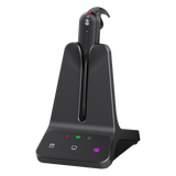 WH63-E2-TEAMS - Auricular Inalámbrico DECT / Alcance 185 m (606.9 ft) / Cancelación de Ruido Acoustic Shield / Multidispositivo PC y Teléfono IP / 8 Horas de Conversación