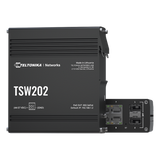 TSW202 - Switch Industrial Administrable L2 / 8 Puertos PoE+ 240W / 2 SFP / Profinet / -40°C a 75°C / IP30