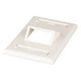 CFPSL2IWY - Placa de Pared Vertical / 2 Puertos Mini-Com Inclinados / ABS / Blanco Mate / Con Etiquetas