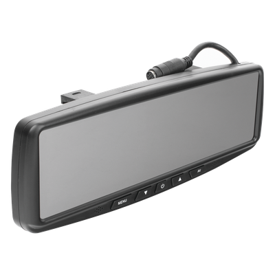 EC4210BK - Sistema alámbrico de reversa con cámara y monitor de 4.3 pulgadas, Incluye cámara para placa de  170°
