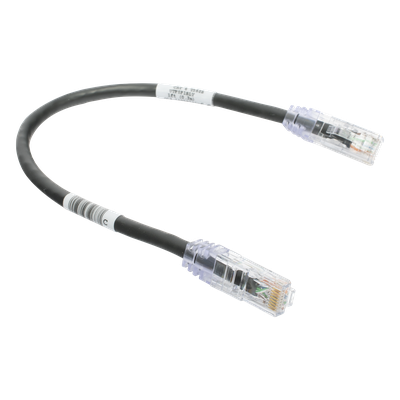 UTPSP1BLY - Cable de Parcheo UTP Cat6 / 24 AWG / CM / 0.3 m (1 pie) / Color Negro