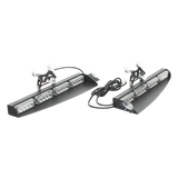 XLL107RB - Luz de Visera LED / 32 LEDs de 3W / 22 Patrones Configurables / 96W / 12 VCC / Interior Rojo/Azul