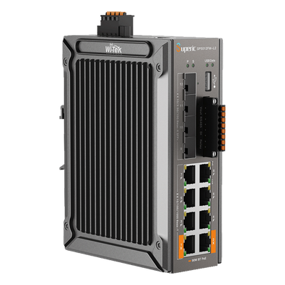 SP5012FML2(V2) - Wi-Tek Switch PoE Industrial Gestionado L2+ / 8 Puertos Gigabit PoE / 4 Puertos SFP 10G