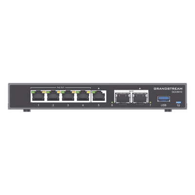 GCC6010 - Grandstream Networks GCC6010 dispositivo de redes Gigabit Ethernet (10/100/1000) Energía sobre Ethernet (PoE) Negro, Plata