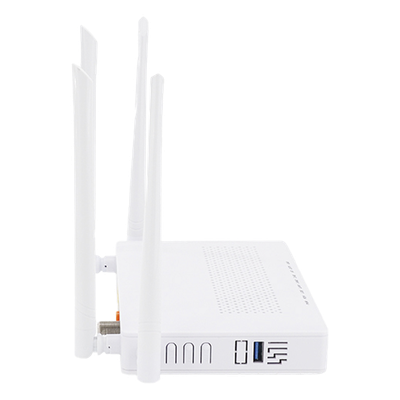 V2802-ACT - ONU Dual PON / Wi-Fi Doble Banda AC1200 / 2 Puertos Gigabit / Puerto CATV con AGC / 4 Antenas de Alta Ganancia / Gestión Remota OLT