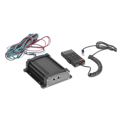 X100F - Sirena Vehicular / 100W / 115 dB / Controlador Unimando con Micrófono / 7 Tonos Americanos / Compatible Barras X67/X75