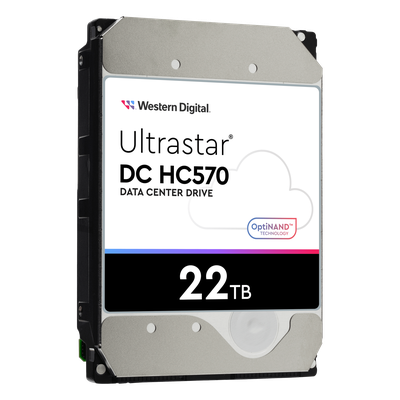 WUH722222ALE6L4 - Disco Duro Data Center / 22 TB / 7200 RPM / SATA 6 Gb/s - SAS 12 Gb/s / HelioSeal / OptiNAND / 512 MB Buffer / 2.5M Horas MTBF