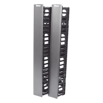 WMPV45E - Organizador Vertical de Cables / Doble Cara / 45 RU / 5x12in / 4.9in Ancho / 6.9ft Altura / Negro